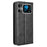 For Cubot A20 Leather Case Wallet Stand Retro Texture Phone Cover - Black - 7