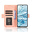 For Cubot A20 Leather Case Phone Wallet Cover with Multiple Card Slots - Pink - 3
