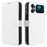 For Cubot A20 Case PU Leather Diamond Texture Wallet Phone Cover - White - 1