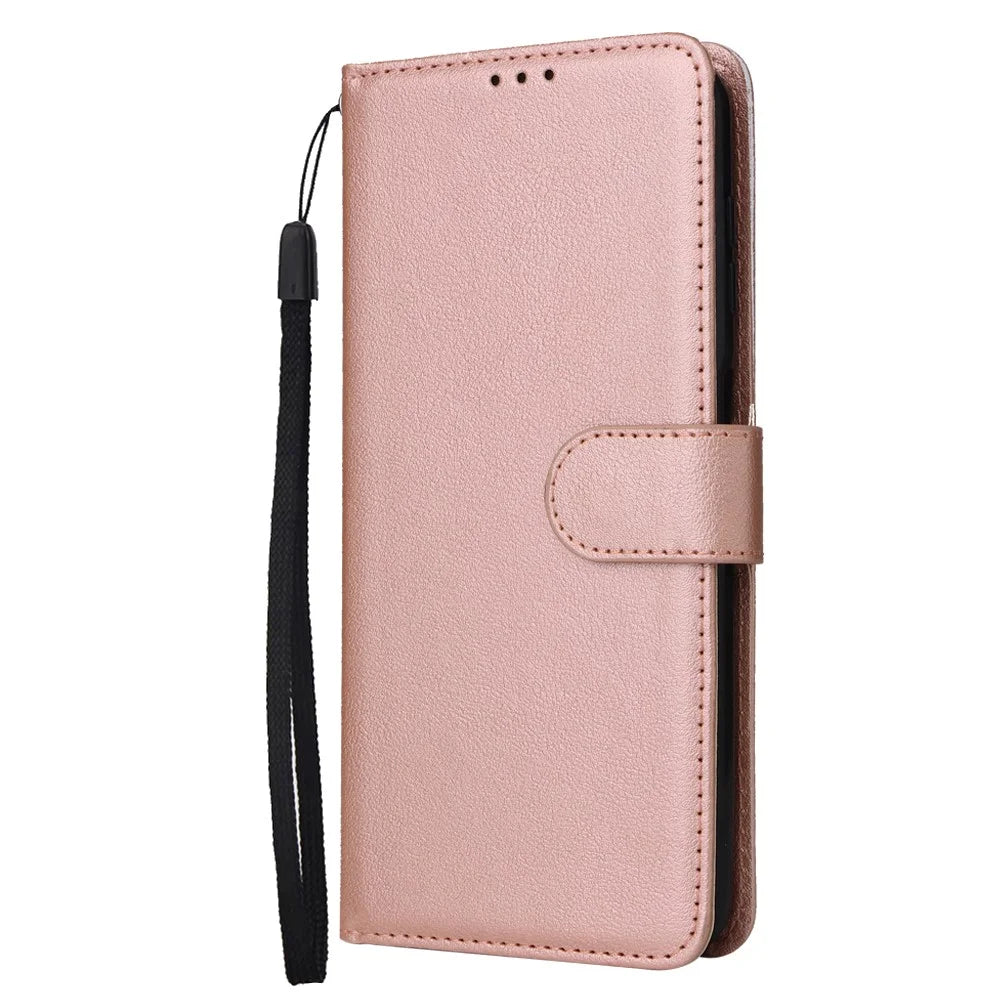 For Samsung Galaxy A26 5G Case Wallet Stand View PU Leather Phone Cover - Rose Gold - 5