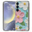 For Samsung Galaxy S25 Phone Case IMD Pattern Print PC TPU Mobile Cover - Pink White Flower - 1