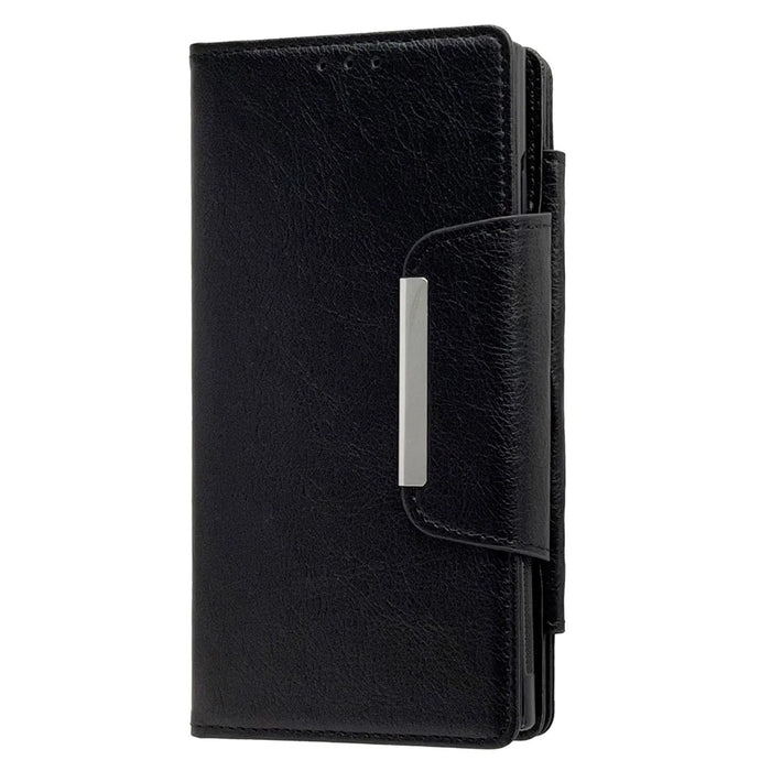 For Samsung Galaxy S25 Detachable Cover PU Leather 2 in 1 Magnetic Wallet Phone Case - Black - 7