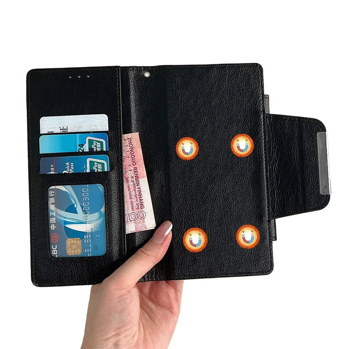 For Samsung Galaxy S25+ Detachable Cover PU Leather 2 in 1 Magnetic Wallet Phone Case - Black - 2