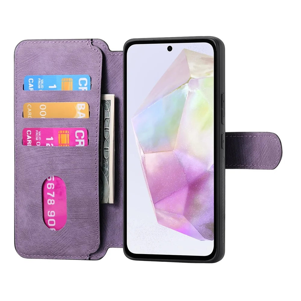 CASENEO For Samsung Galaxy A36 5G Magnetic Case  Detachable Leather Phone Wallet Cover - Purple - 4
