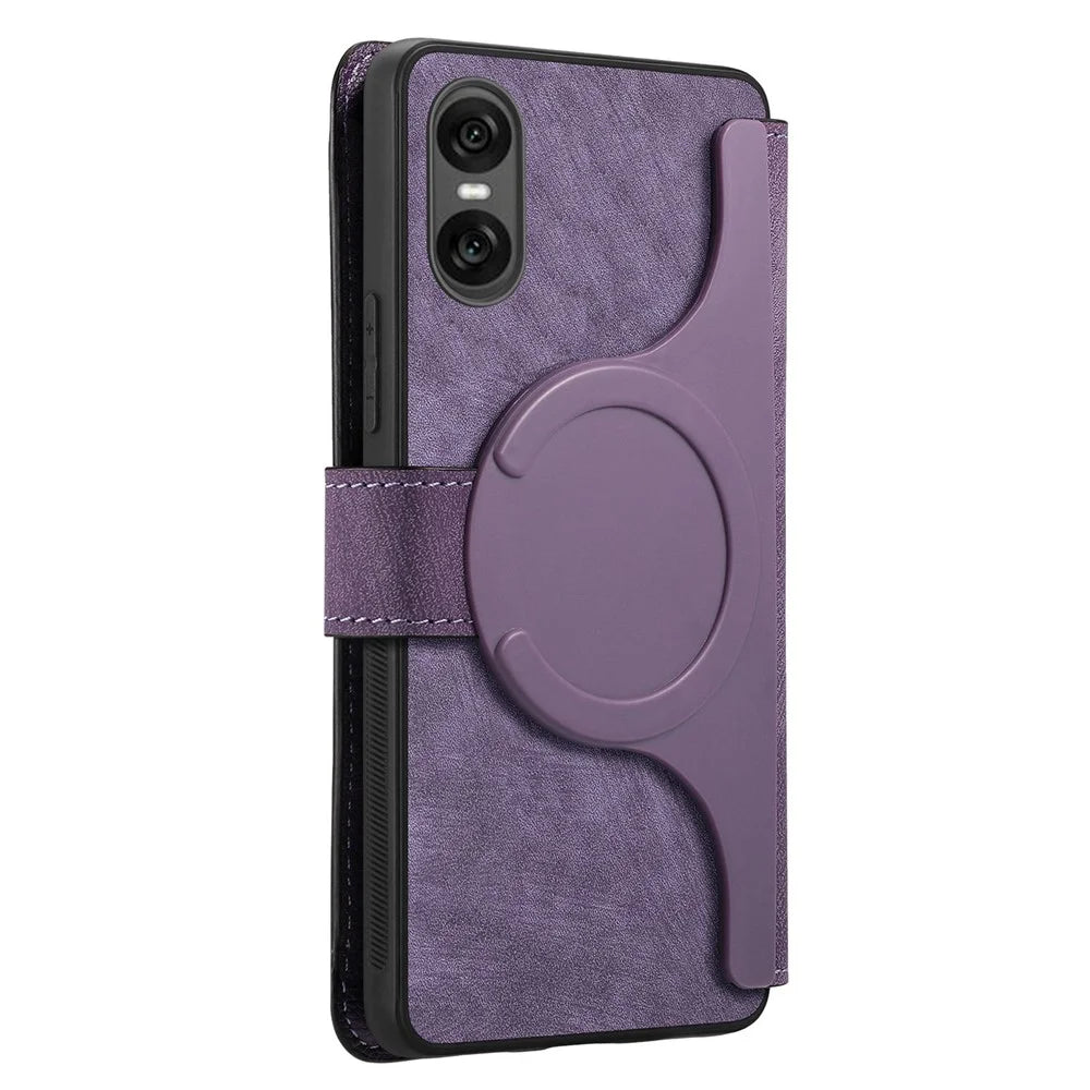 CASENEO For Sony Xperia 10 VI Magnetic Case  Detachable Leather Phone Wallet Cover - Purple - 3