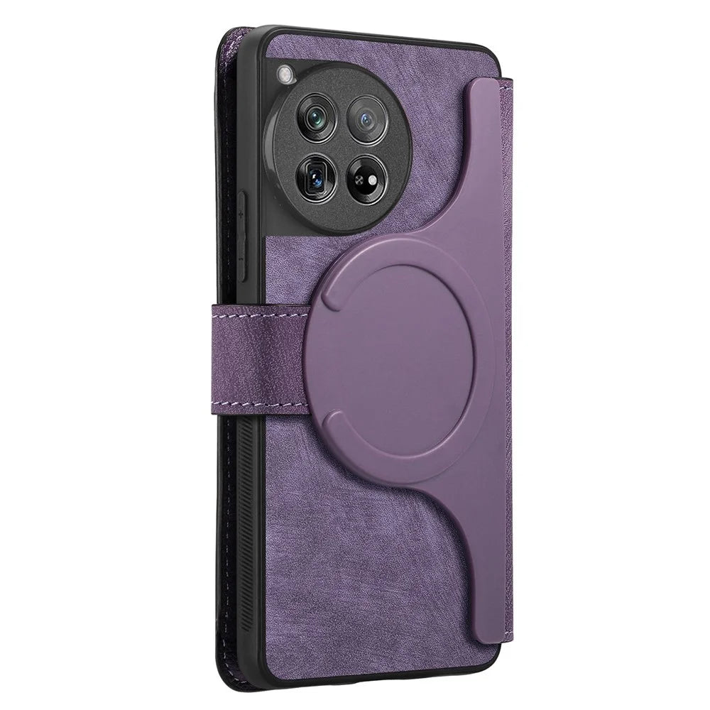 CASENEO For OnePlus 13 Magnetic Case  Detachable Leather Phone Wallet Cover - Purple - 3