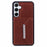 For Samsung Galaxy S25+ Case Card Bag Kickstand TPU + PU Phone Cover - Brown - 2