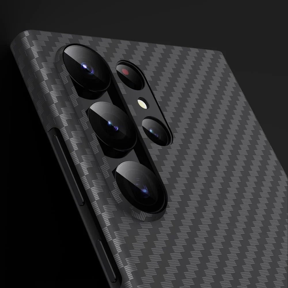 GKK For Samsung Galaxy S25 Ultra Magnetic Case Ultra Thin Carbon Fiber PC + Metal Frame Phone Cover - 5