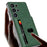 GKK For Samsung Galaxy S25 Ultra Matte Case PU TPU PC Phone Back Cover Magnetic Detachable Wallet - Green - 2