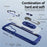 For Samsung Galaxy S24 FE Case Alloy Lens Frame PC + TPU Kickstand Phone Back Cover - Blue - 4