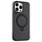 For iPhone 15 Pro Max Phone Case with Magnetic Kickstand TPU + PC Carbon Fiber Back Cover - Black - 1