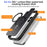For iPhone 15 Pro Max Phone Case with Magnetic Kickstand TPU + PC Carbon Fiber Back Cover - Black - 2