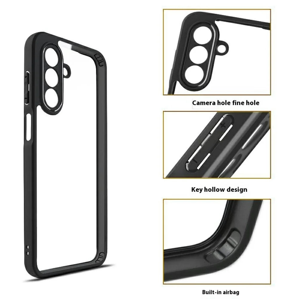For Samsung Galaxy A26 5G Case Shockproof PC + TPU Clear Back Phone Cover - 6