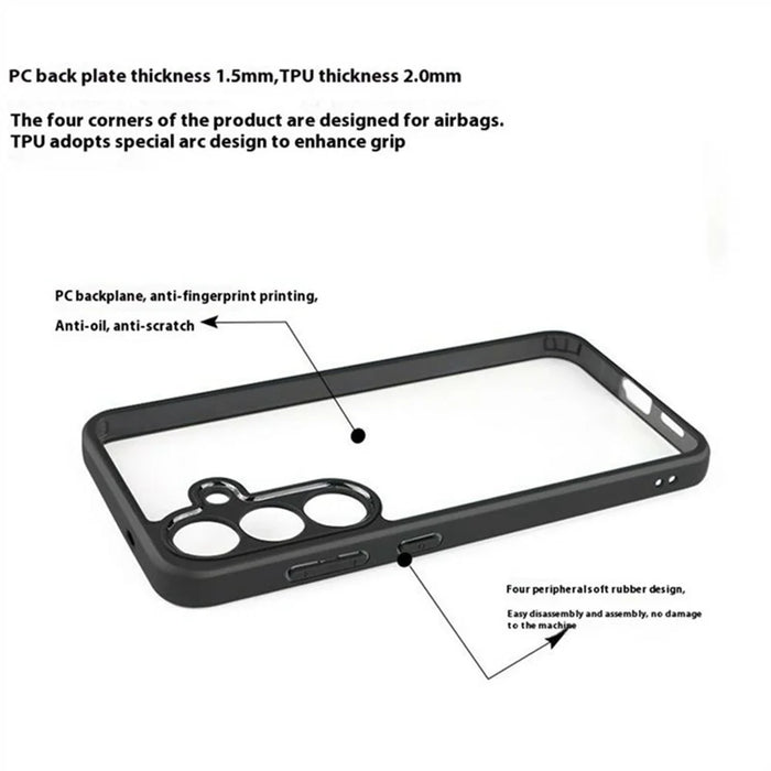 For Samsung Galaxy A56 5G Case Shockproof PC + TPU Clear Back Phone Cover - 3