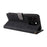 For ZTE Blade A35 / Blade A55 Wallet Case RFID Blocking PU Leather Cover Stand View - Black - 4
