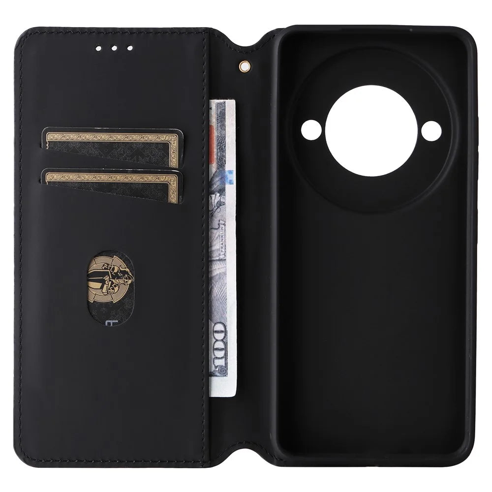 For ZTE Blade A75 5G / nubia Focus Wallet Case Rhombus Imprinted Leather Phone Cover - Silver - 5