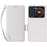 For ZTE nubia Music Case with Wrist Strap Litchi Texture PU Leather Wallet Phone Cover - White - 1