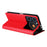 For ZTE nubia Music Wallet Case Rhombus Imprinted Leather Phone Cover - Red - 4