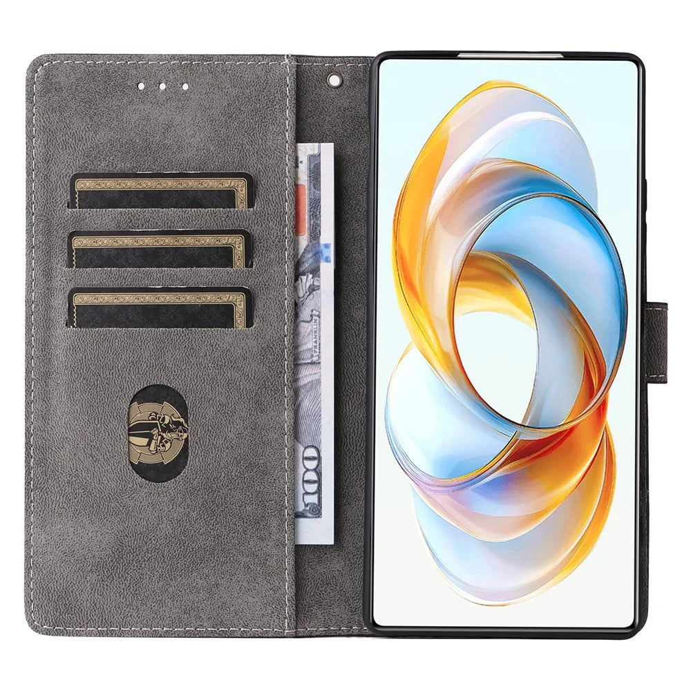 For ZTE nubia Z70S Ultra 5G / nubia Z70 Ultra 5G Wallet Case RFID Blocking PU Leather Cover Stand View - Black - 2