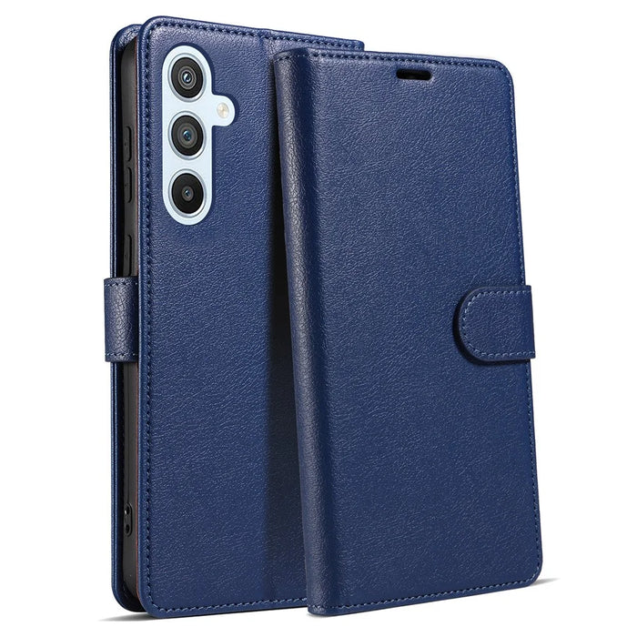 For Samsung Galaxy A36 5G Case Magnetic RFID Blocking Leather Phone Wallet Cover - Blue - 1