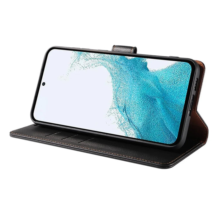For Samsung Galaxy A36 5G Case Magnetic RFID Blocking Leather Phone Wallet Cover - Blue - 3