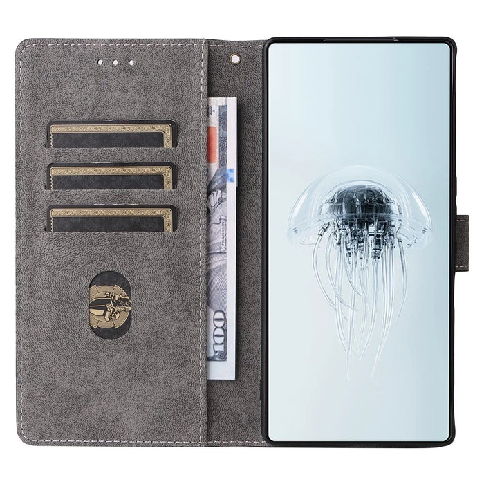 For ZTE nubia Red Magic 10 Pro 5G / 10 Pro+ 5G Wallet Case RFID Blocking PU Leather Cover Stand View - Black - 2