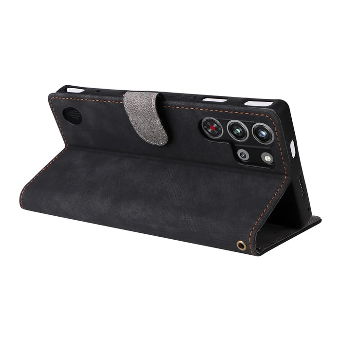 For ZTE nubia Red Magic 10 Pro 5G / 10 Pro+ 5G Wallet Case RFID Blocking PU Leather Cover Stand View - Black - 4