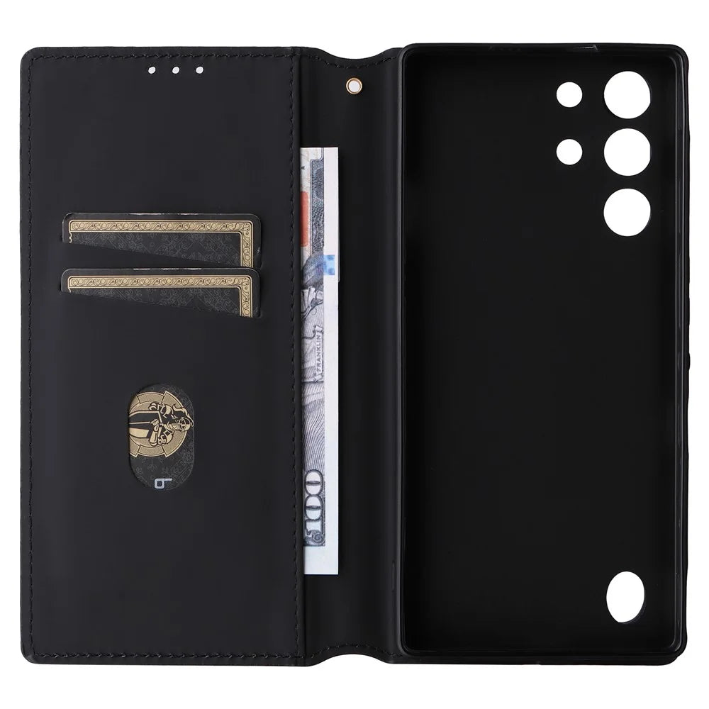 For ZTE nubia Red Magic 10 Pro 5G / 10 Pro+ 5G Wallet Case Rhombus Imprinted Leather Phone Cover - Red - 5
