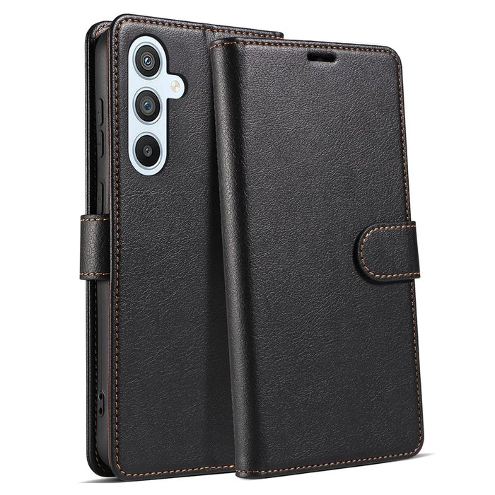 For Samsung Galaxy A56 5G Case Magnetic RFID Blocking Leather Phone Wallet Cover - Black - 1