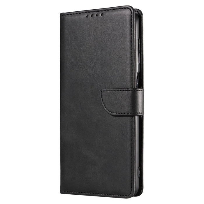 For Samsung Galaxy A36 5G Case Leather Stand Phone Shell with Magnetic Closure - Black - 7