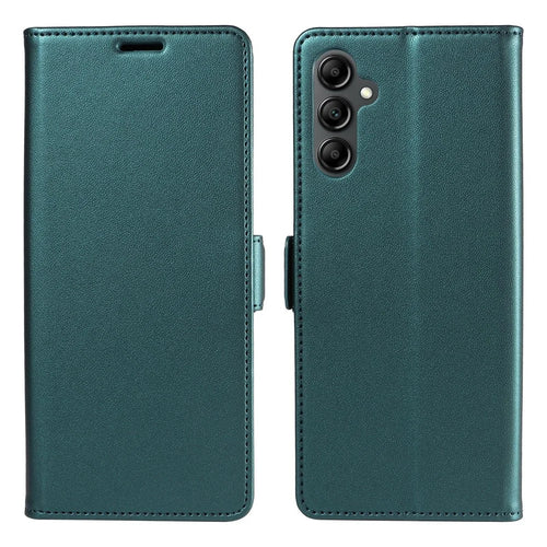 For Samsung Galaxy A36 5G Case Side Magnetic Clasp RFID Blocking Leather Phone Wallet Cover - Dark Green - 1