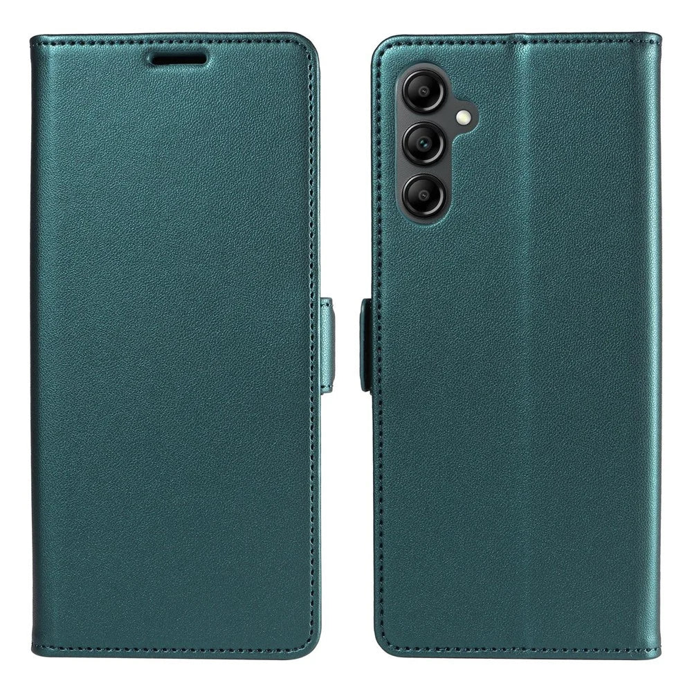 For Samsung Galaxy A36 5G Case Side Magnetic Clasp RFID Blocking Leather Phone Wallet Cover - Dark Green - 1