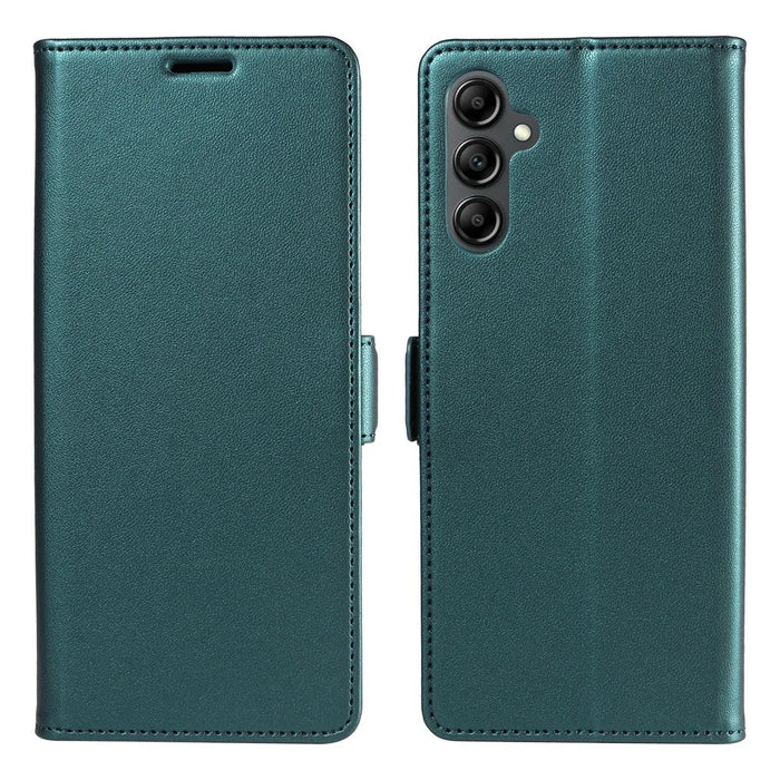 For Samsung Galaxy A36 5G Case Side Magnetic Clasp RFID Blocking Leather Phone Wallet Cover - Dark Green - 1