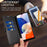 For Samsung Galaxy A36 5G Case Side Magnetic Clasp RFID Blocking Leather Phone Wallet Cover - Dark Green - 7