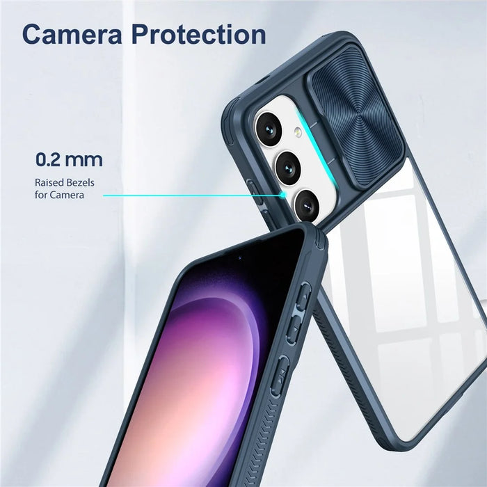 For Samsung Galaxy S25+ Case TPU + PC Clear Phone Cover - Navy Blue - 5