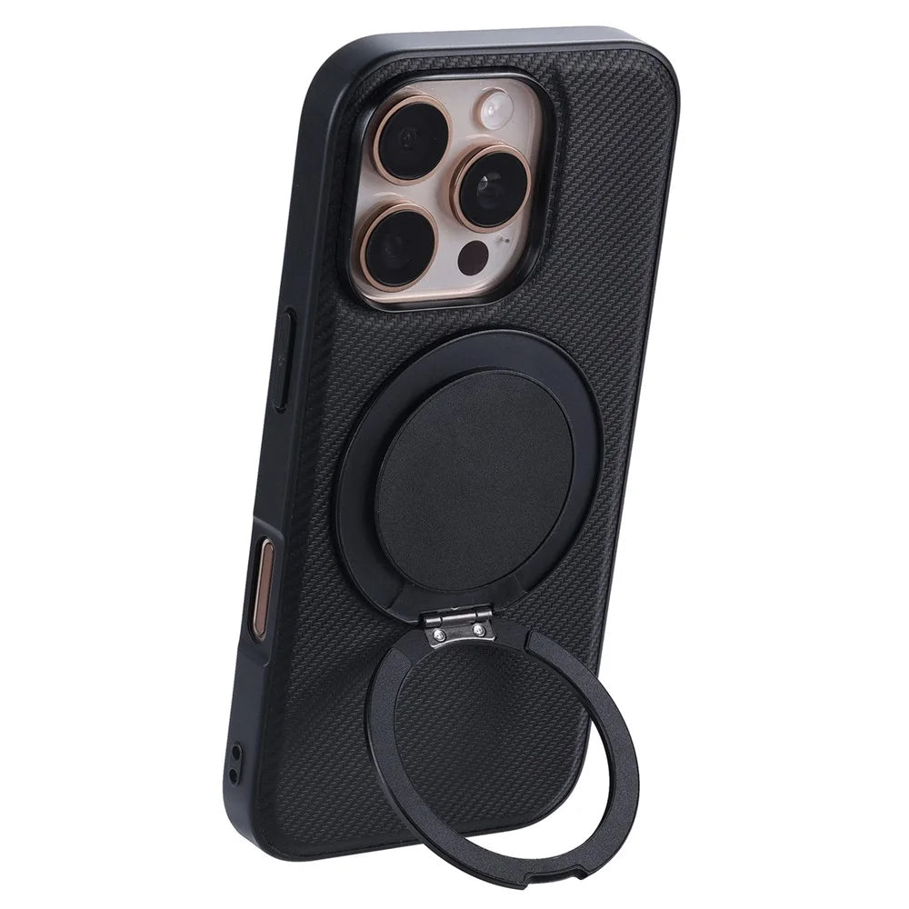 VILI TCY Series for iPhone 16 Pro Magnetic Phone Case Ring Kickstand PC TPU Back Cover - 2