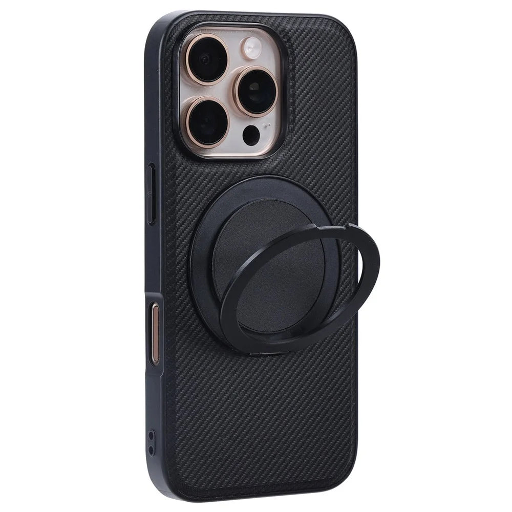 VILI TCY Series for iPhone 16 Pro Magnetic Phone Case Ring Kickstand PC TPU Back Cover - 5