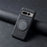 DENIOR A14 For Google Pixel 7 Pro 5G Magnetic Case Rotary Kickstand Leather PC TPU Phone Cover - Black - 7