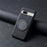 DENIOR A14 For Google Pixel 7a Magnetic Case Rotary Kickstand Leather PC TPU Phone Cover - Black - 7