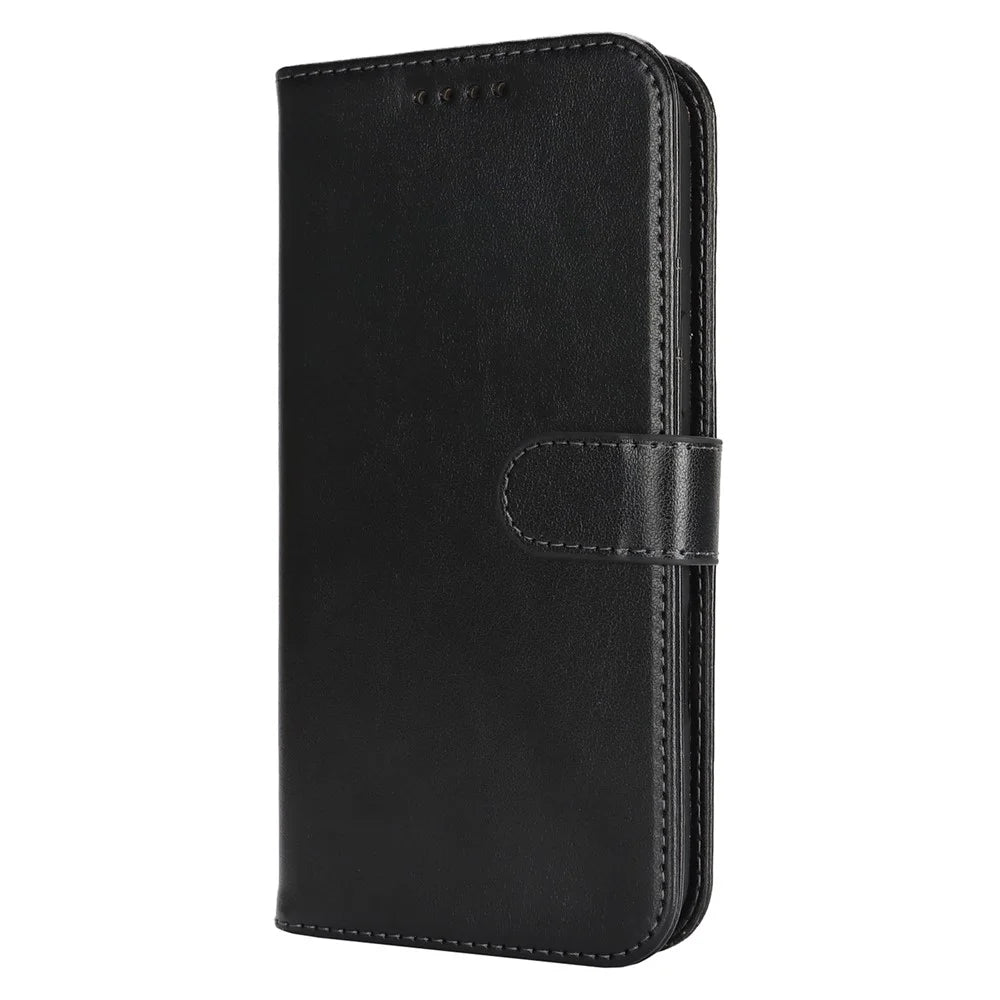 For iPhone 16 Case R61 Texture Wallet Leather Flip Phone Cover - Black - 7