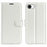 For iPhone 17e / 16e Case Litchi Texture Shockproof Leather Wallet Phone Cover - White - 1