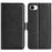 For iPhone 17e / 16e Stand Case Calf Texture Leather Wallet Phone Cover - Black - 1