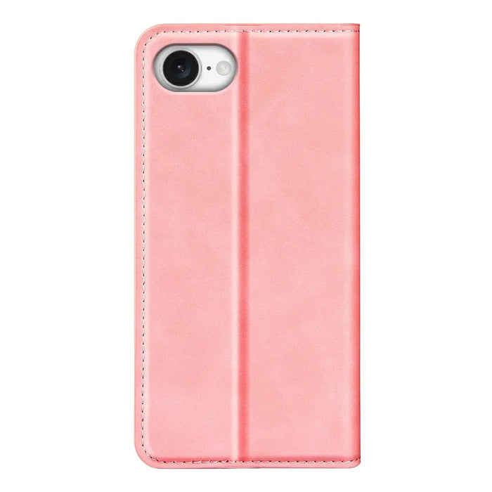 For iPhone 17e / 16e Case Skin Touch Leather Wallet Phone Cover - Pink - 6