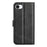For iPhone 17e / 16e Stand Case Anti-Scratch Calf Texture Leather Phone Cover - Black - 6