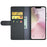 For iPhone 17e / 16e Case Genuine Split Leather Phone Cover with Wallet Stand - Black - 2