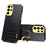 For Samsung Galaxy S25 Ultra Kickstand Case Crocodile Texture TPU + PU Electroplating Phone Cover - Black - 1