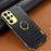 For Samsung Galaxy S25 Ultra Kickstand Case Crocodile Texture TPU + PU Electroplating Phone Cover - Black - 2