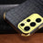 For Samsung Galaxy S25 Ultra Kickstand Case Crocodile Texture TPU + PU Electroplating Phone Cover - Black - 6
