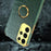 For Samsung Galaxy S25 Ultra Kickstand Case Crocodile Texture TPU + PU Electroplating Phone Cover - Black - 7