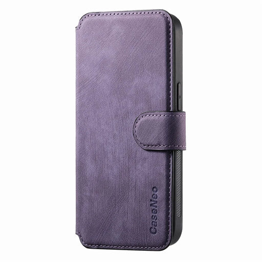 CASENEO For iPhone 14 Pro Max Magnetic Case  Detachable Leather Phone Wallet Cover - Purple - 2